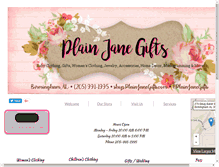 Tablet Screenshot of plainjanegifts.com